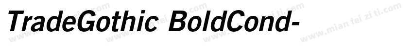 TradeGothic BoldCond字体转换